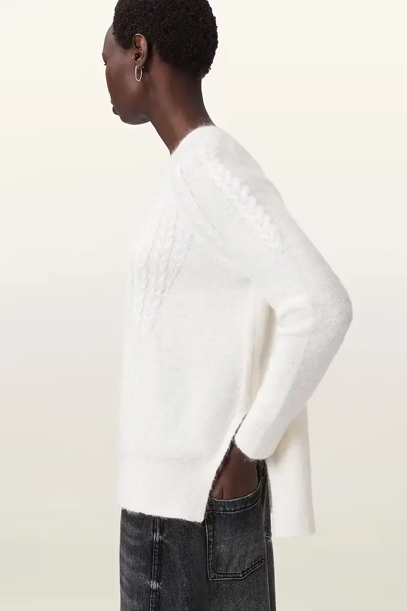 maglione con mohair KIT Bianco miniatura 4