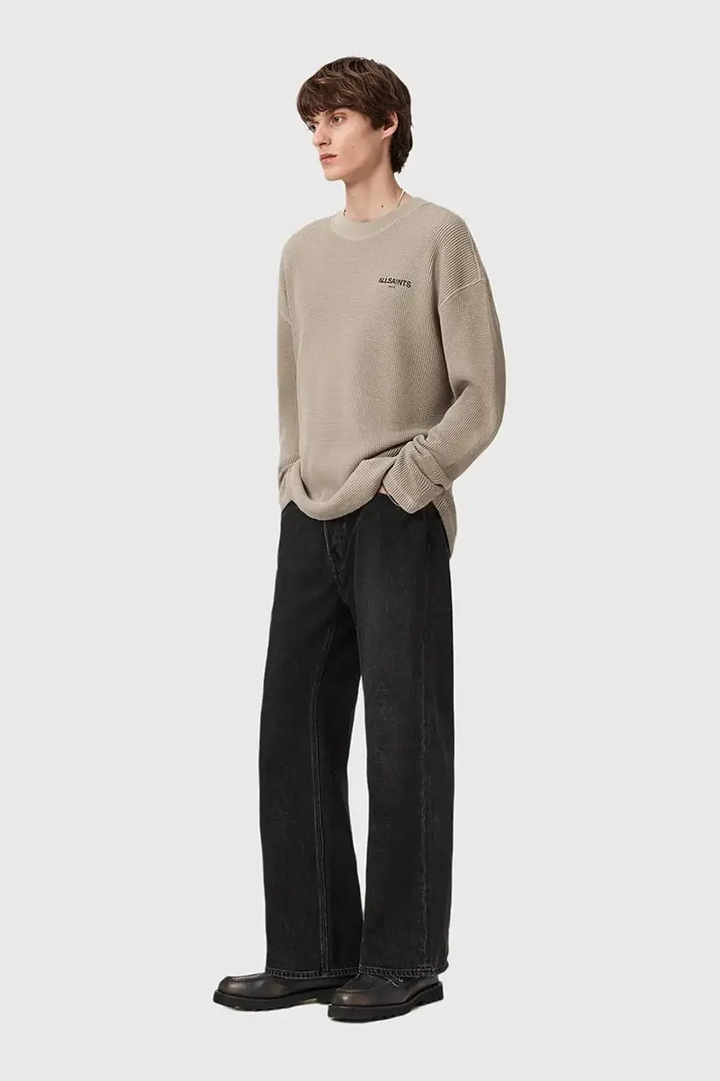 maglione in cotone Beige miniatura 3