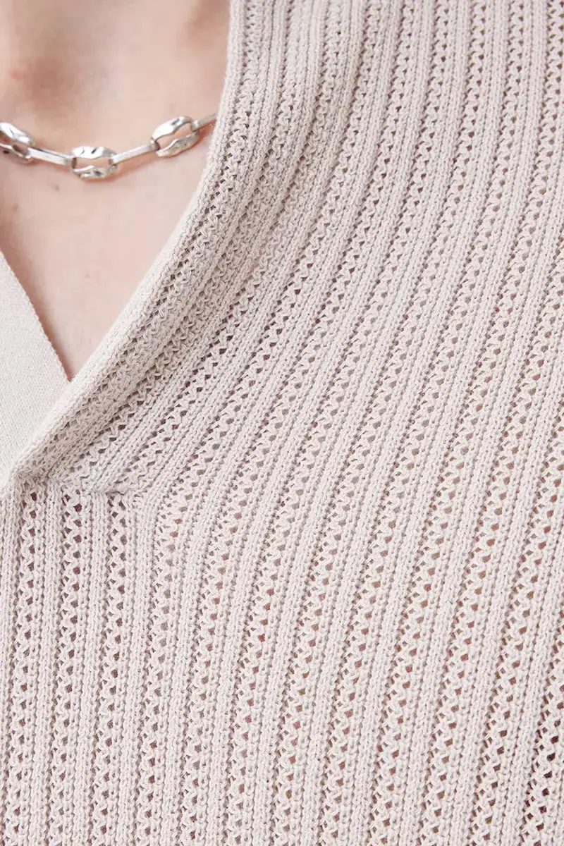 maglione in cotone THOMA uomo colore beige M030KC miniatura 2