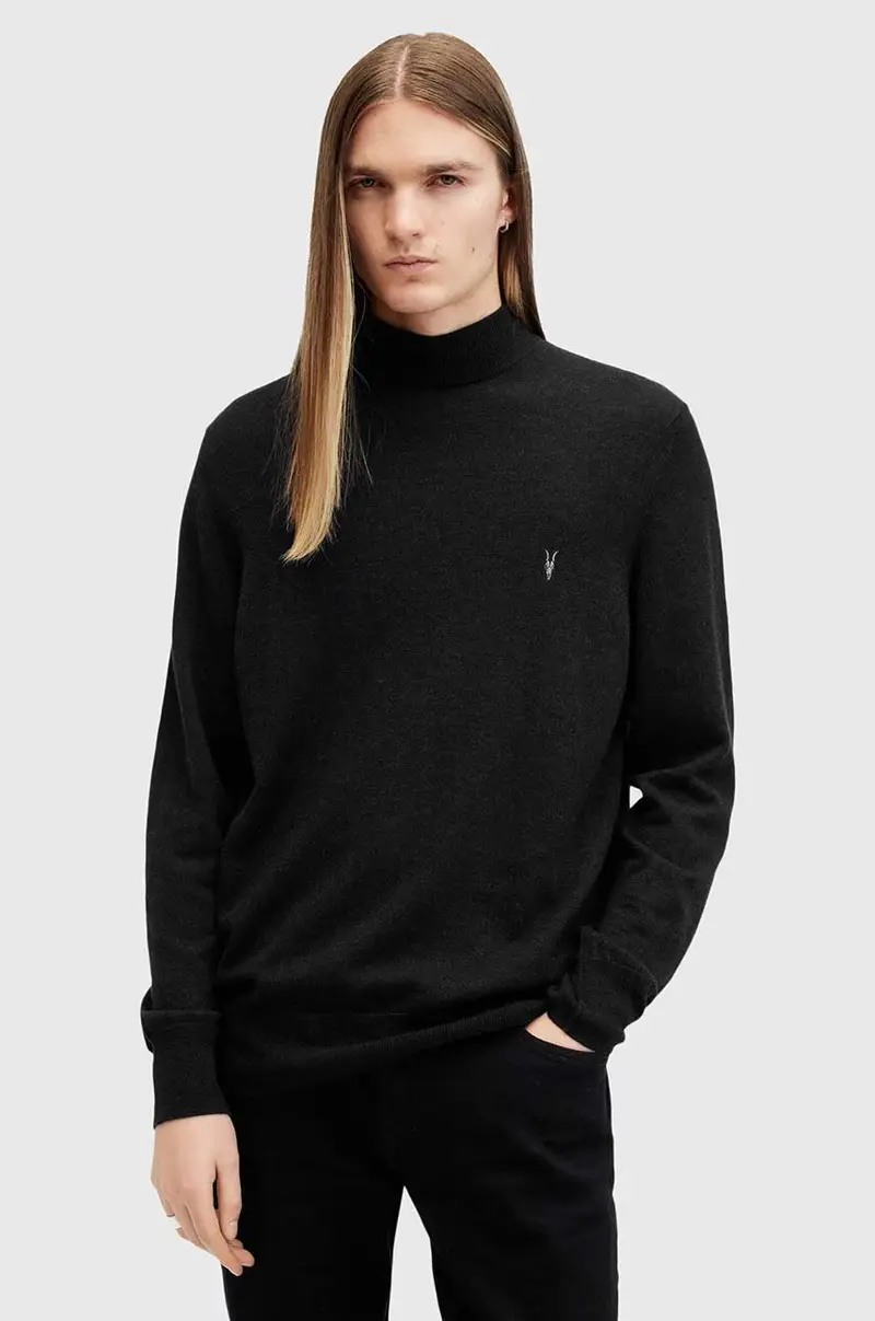 maglione in lana KILBURN MOCK uomo colore nero M030KA