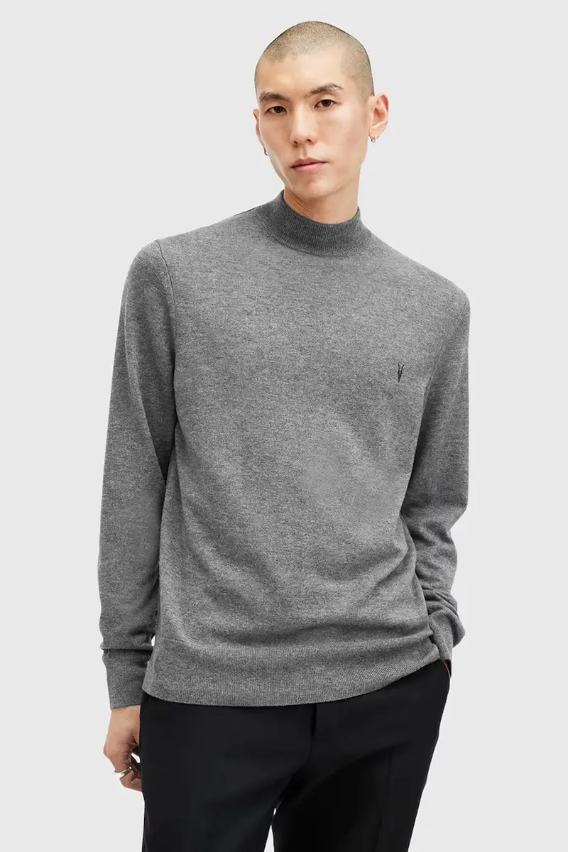 maglione in lana KILBURN MOCK uomo colore nero M030KA Grigio
