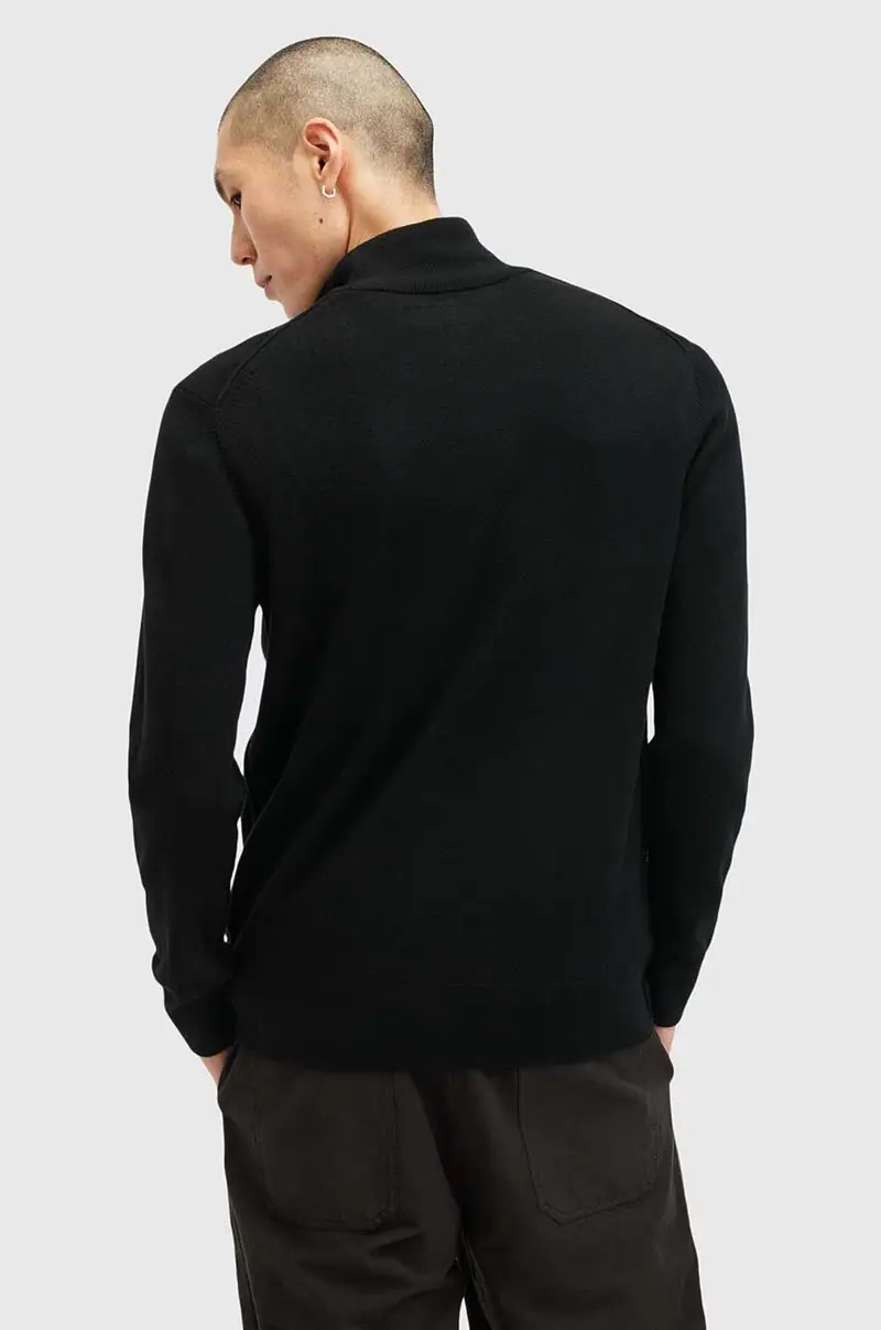 maglione in lana KILBURN ZIP FUNNEL colore nero M082KB miniatura 3