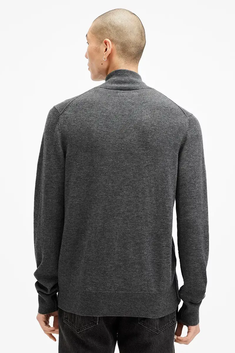 maglione in lana KILBURN ZIP FUNNEL uomo colore nero M082KB Grigio miniatura 3
