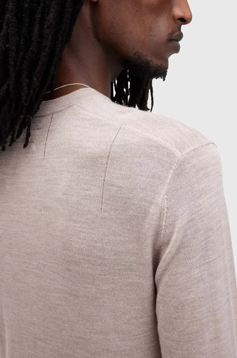 maglione in lana MODE uomo colore grigio M002KZ Beige miniatura 3