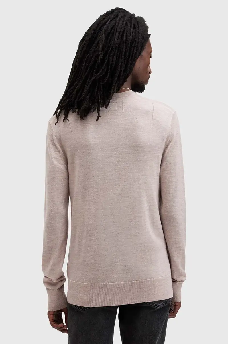 maglione in lana MODE uomo colore grigio M002KZ Beige miniatura 4