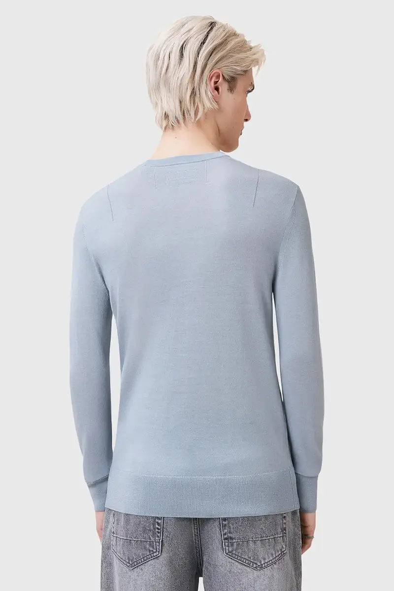 maglione in lana MODE uomo colore grigio M002KZ Blu miniatura 4