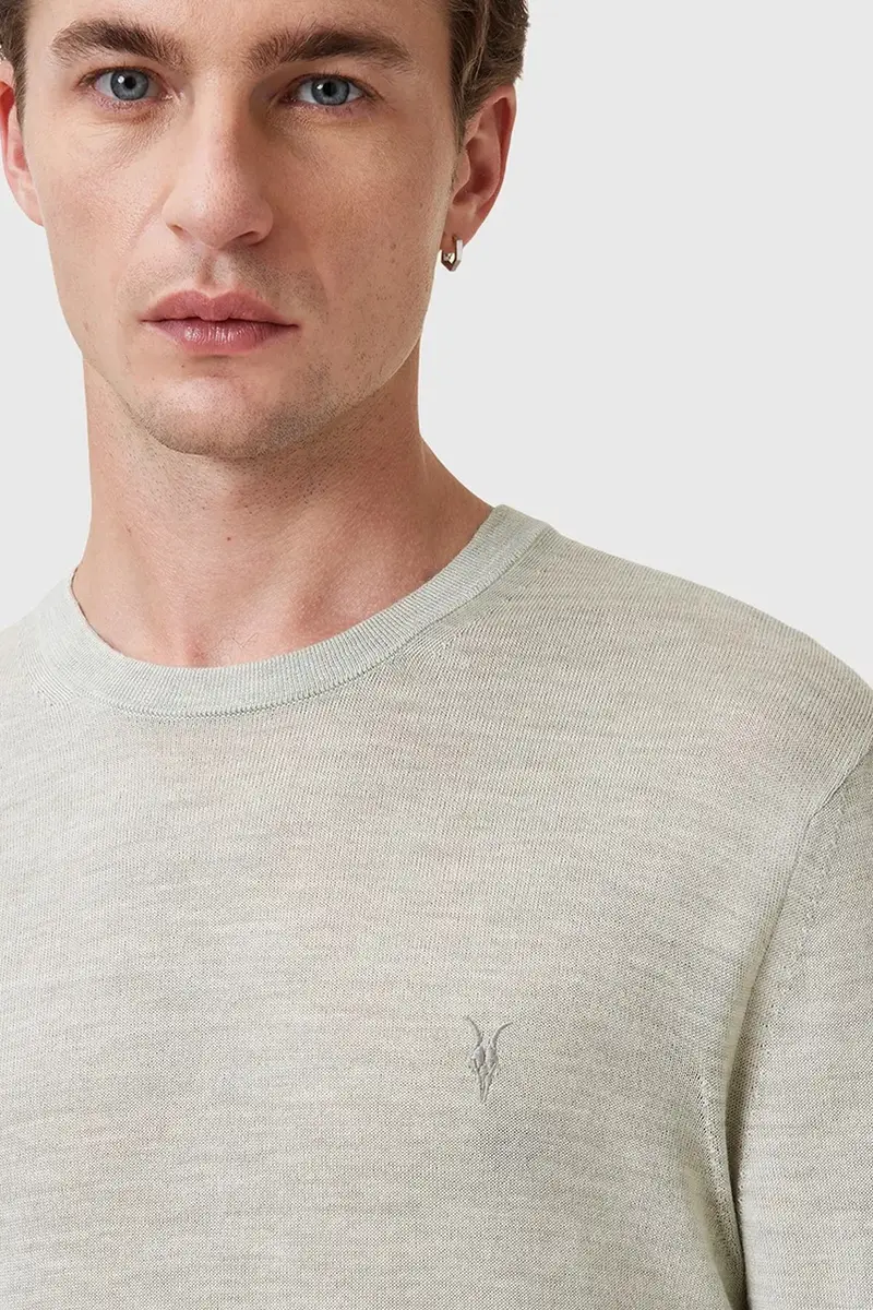 maglione in lana MODE uomo colore grigio M002KZ Verde miniatura 2