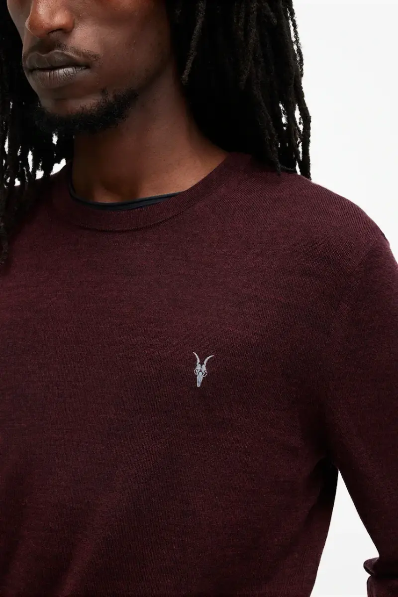 maglione in lana MODE uomo colore grigio M002KZ Violetto miniatura 2