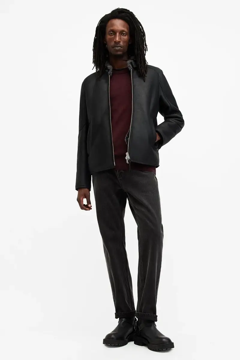 maglione in lana MODE uomo colore grigio M002KZ Violetto miniatura 5