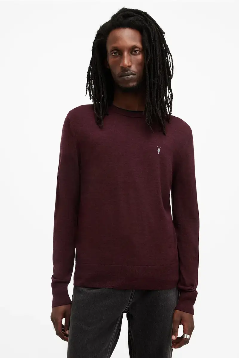 maglione in lana MODE uomo colore grigio M002KZ Violetto