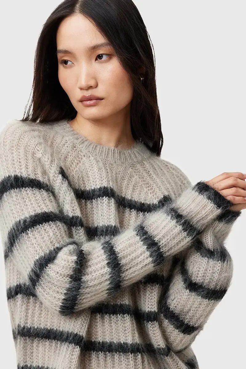 maglione in lana RIGA donna colore beige W013KC miniatura 2