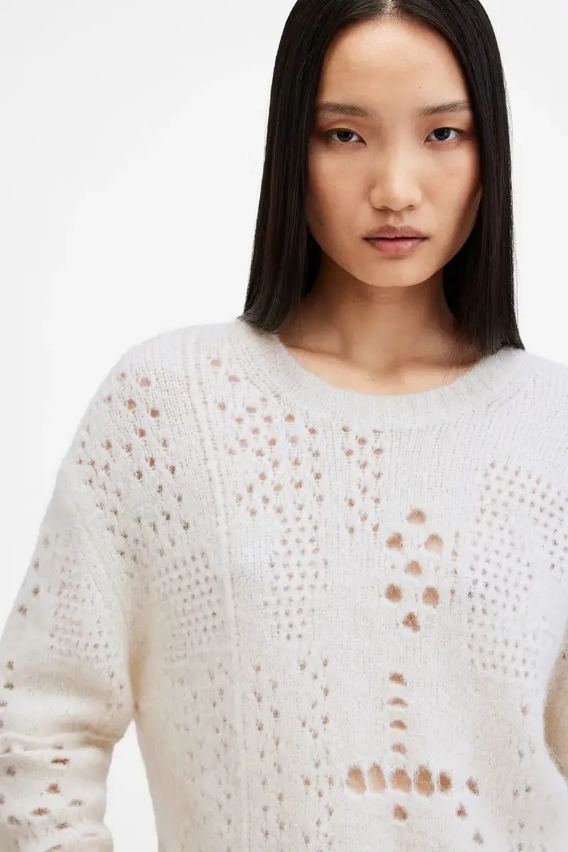 maglione in lana WINNIE donna colore bianco W111KB miniatura 2