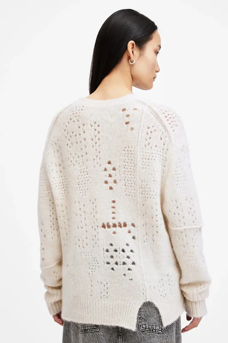 maglione in lana WINNIE donna colore bianco W111KB miniatura 3