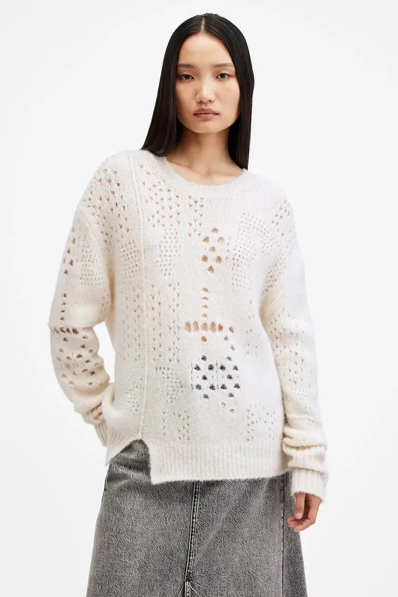 maglione in lana WINNIE donna colore bianco W111KB