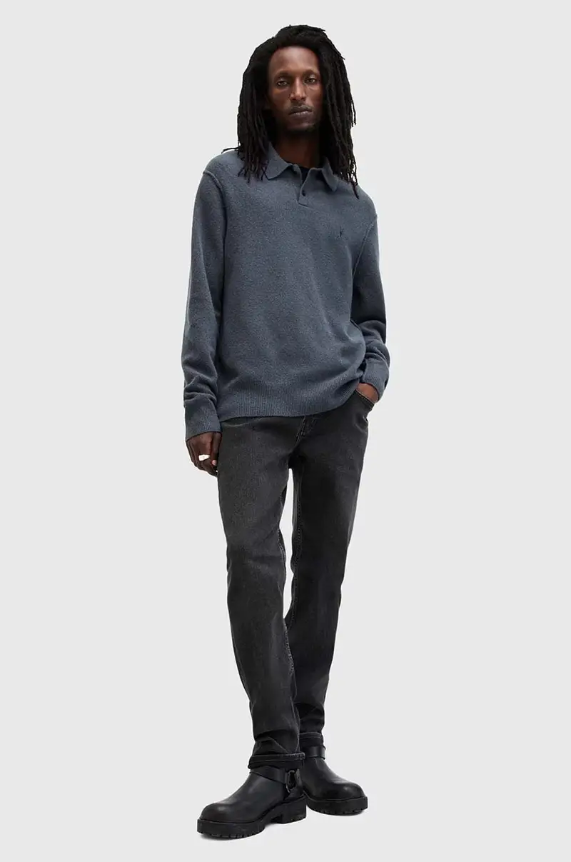 maglione in misto lana STATTEN uomo colore blu M038KA miniatura 5