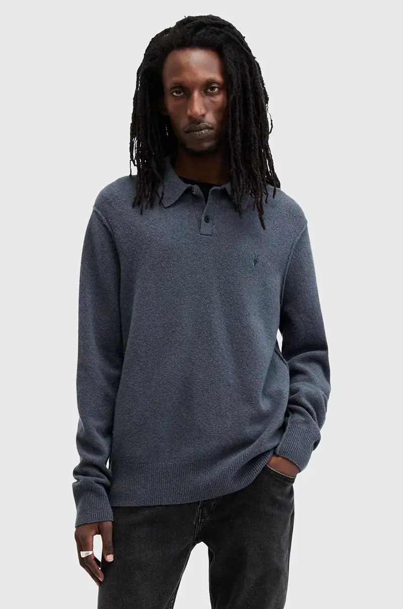 maglione in misto lana STATTEN uomo colore blu M038KA