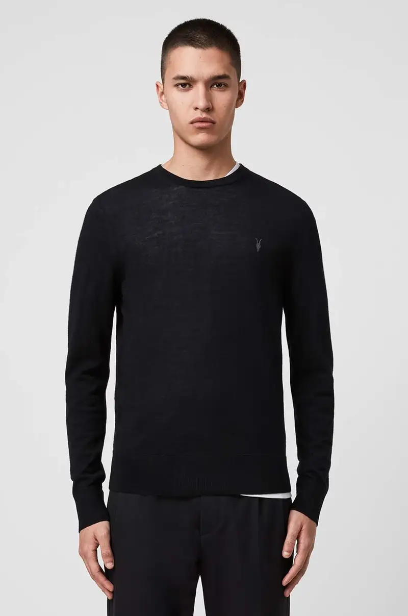 maglione Mode Merino Crew Nero