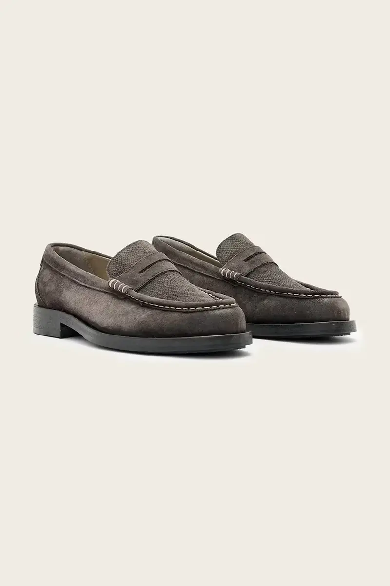 AllSaints Mocassini Uomo Grigio 2982907 miniatura 2