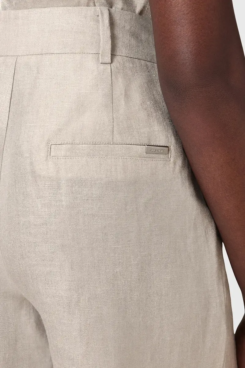 pantaloncini in lino AVERIE donna colore argento W069QC miniatura 4