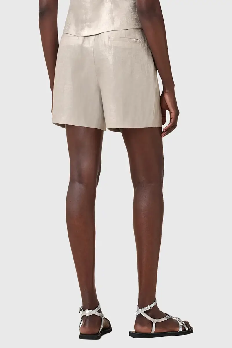 pantaloncini in lino AVERIE donna colore argento W069QC miniatura 5