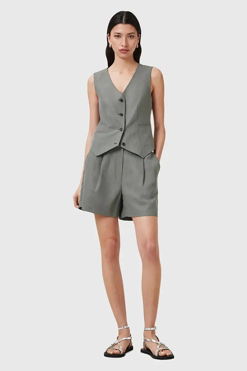 pantaloncini in lino misto AVERIE donna colore grigio W046QC