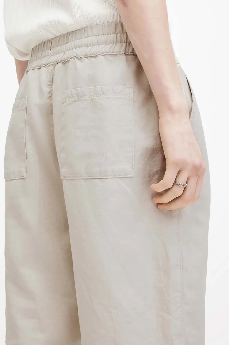 pantaloncini in lino misto HANBURY colore beige MF081Y miniatura 4