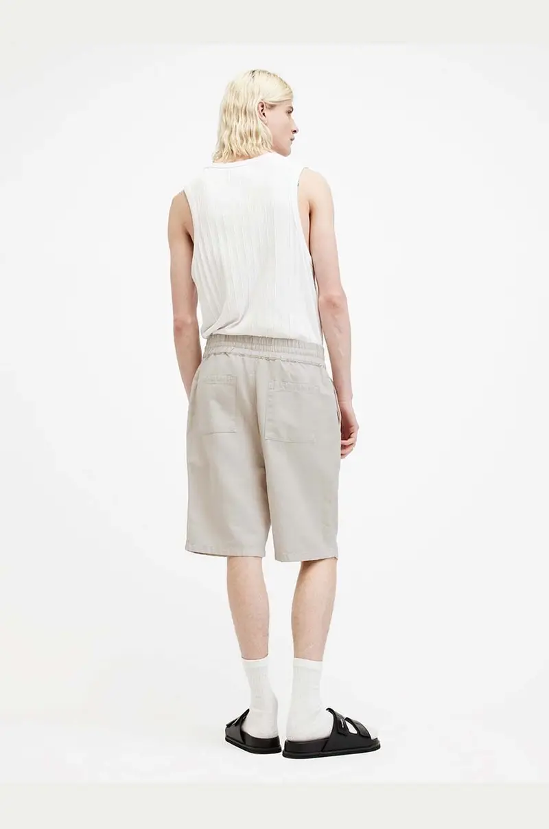 pantaloncini in lino misto HANBURY colore beige MF081Y miniatura 5