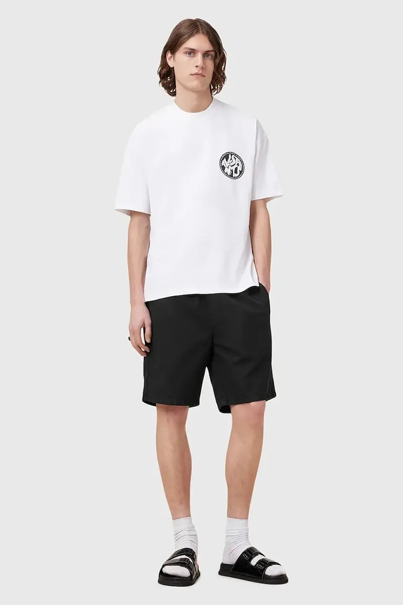 pantaloncini in lino misto HANBURY uomo colore nero M022TA