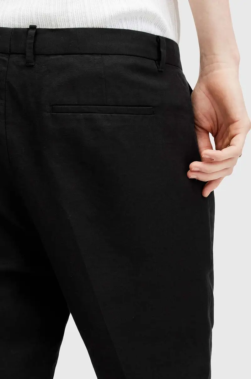 pantaloncini in lino ORA TALLIS colore nero M013TA miniatura 4