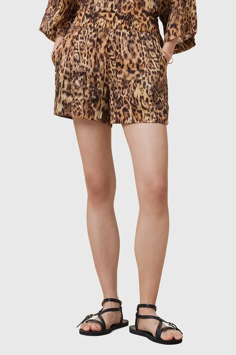 pantaloncini in misto seta CHARLI donna colore arancione W037TC miniatura 2