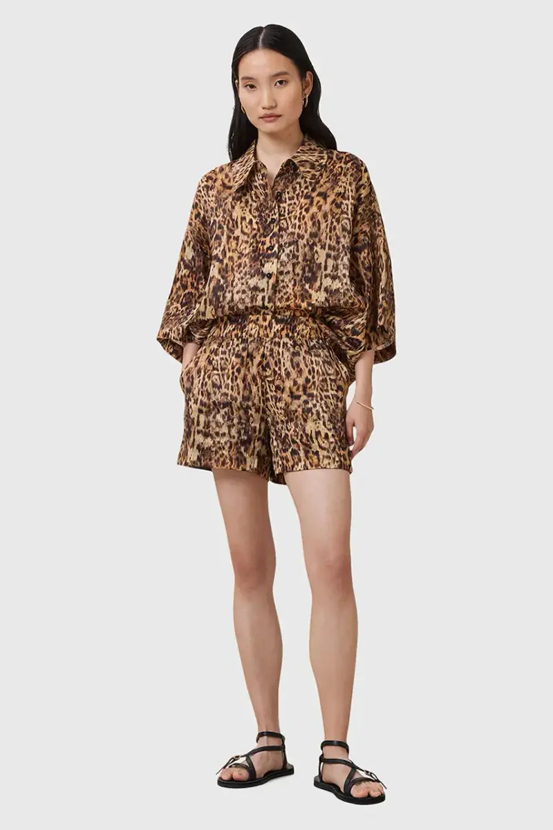 pantaloncini in misto seta CHARLI donna colore arancione W037TC