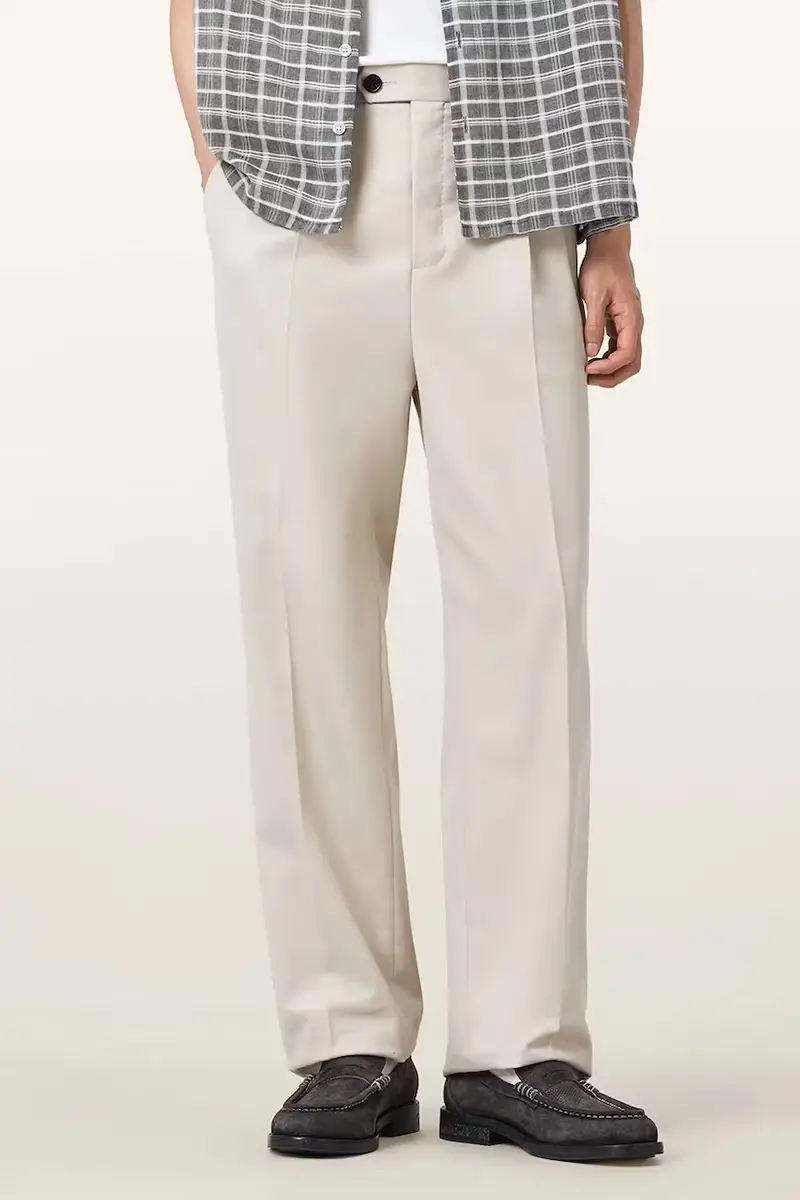 pantaloni con lana TALLIS colore beige M021TD miniatura 2