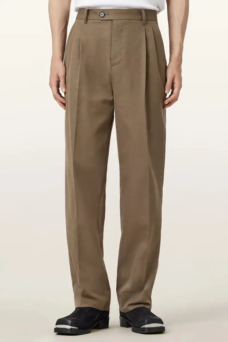 pantaloni con lana TALLIS colore marrone M021TD miniatura 2