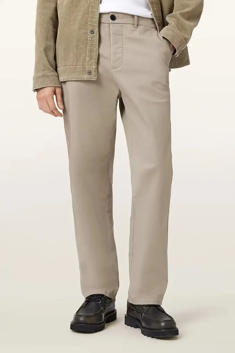 pantaloni in cotone BECKLEY uomo colore beige M022TD miniatura 2