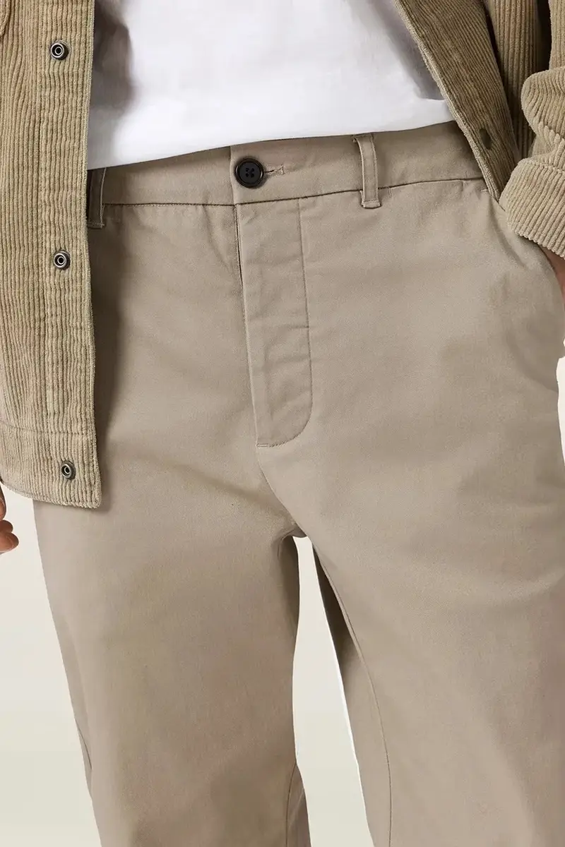 pantaloni in cotone BECKLEY uomo colore beige M022TD miniatura 3