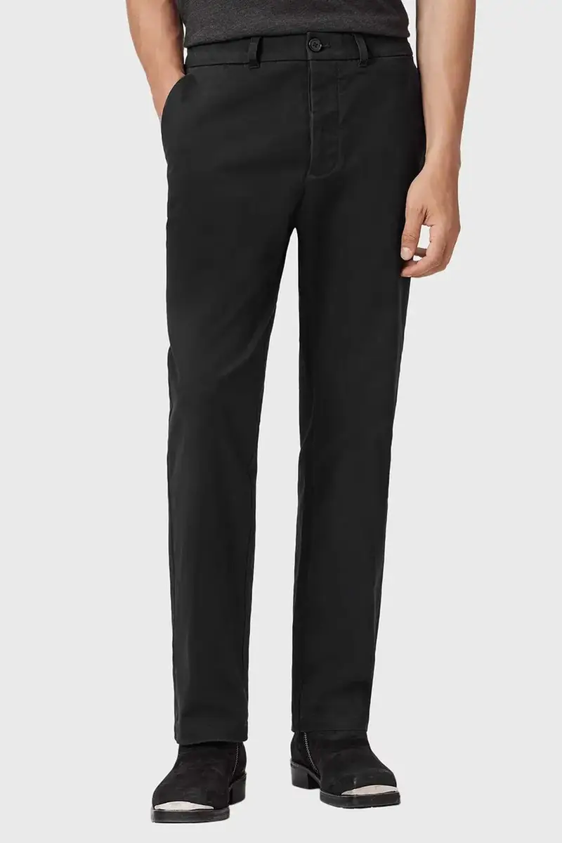 pantaloni in cotone BECKLEY uomo colore nero M022TD miniatura 2