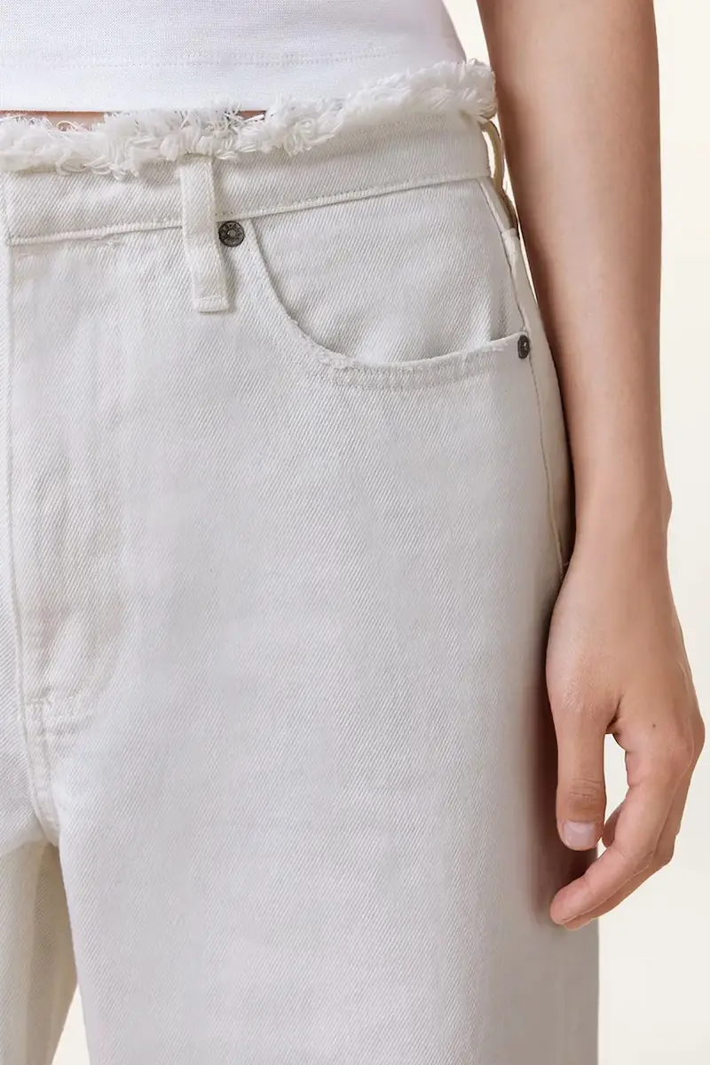 pantaloni in cotone BLAKE donna colore bianco W091EC miniatura 3