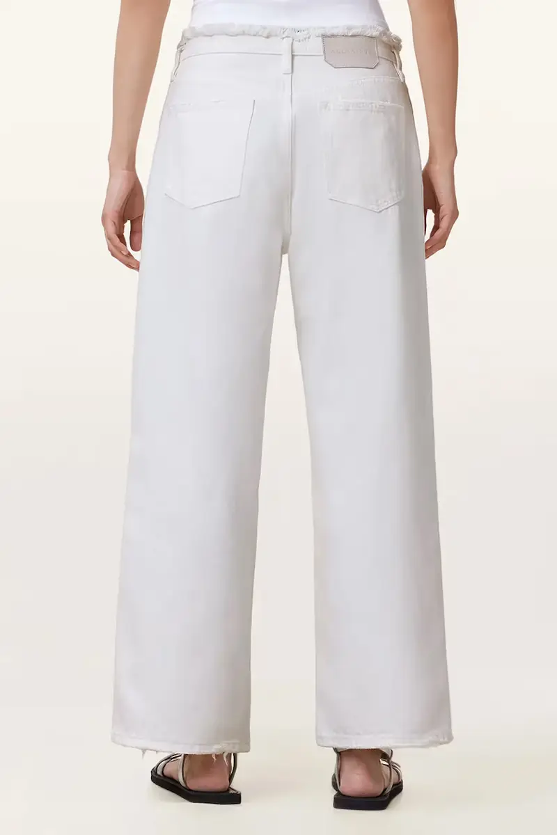 pantaloni in cotone BLAKE donna colore bianco W091EC miniatura 5