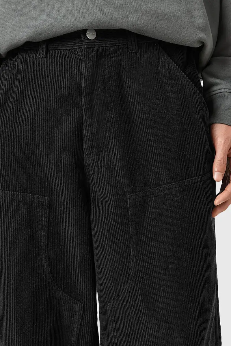 pantaloni in cotone DUNSTAN uomo colore nero M008TD miniatura 2