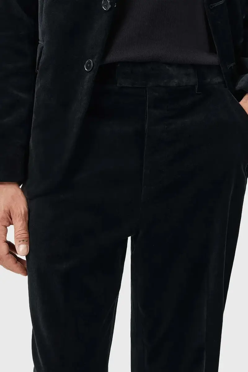 pantaloni in cotone SAGA uomo colore nero M018QD miniatura 3