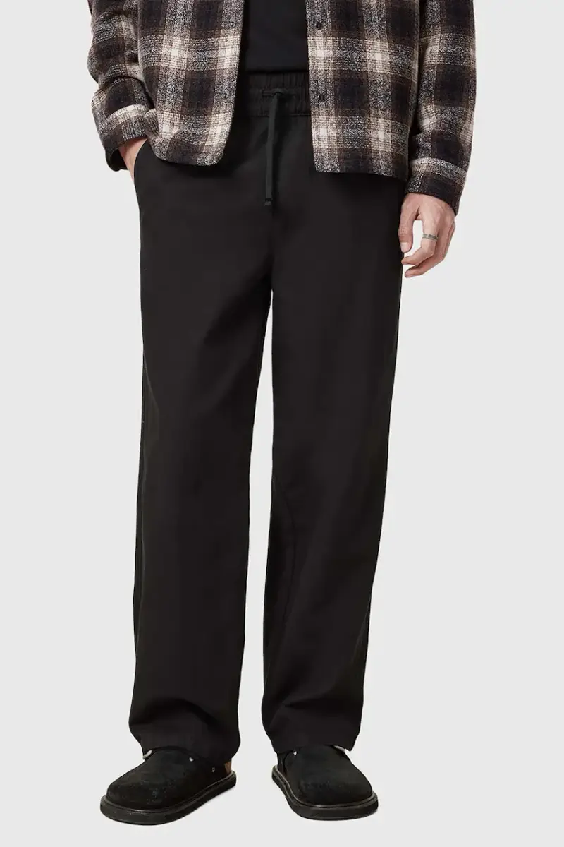 pantaloni in lino misto HANBURY uomo colore nero M038TC miniatura 2