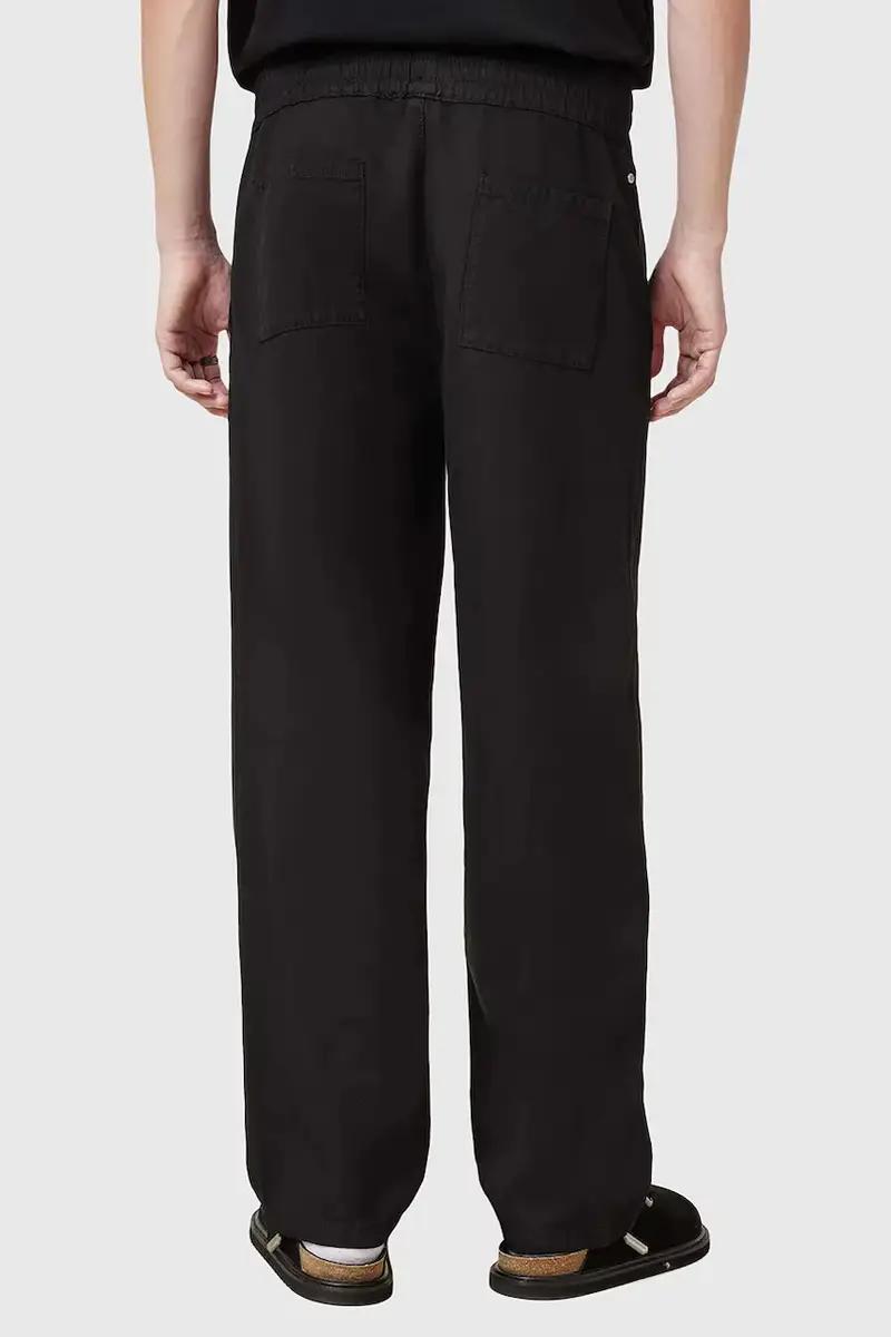 pantaloni in lino misto HANBURY uomo colore nero M038TC miniatura 5