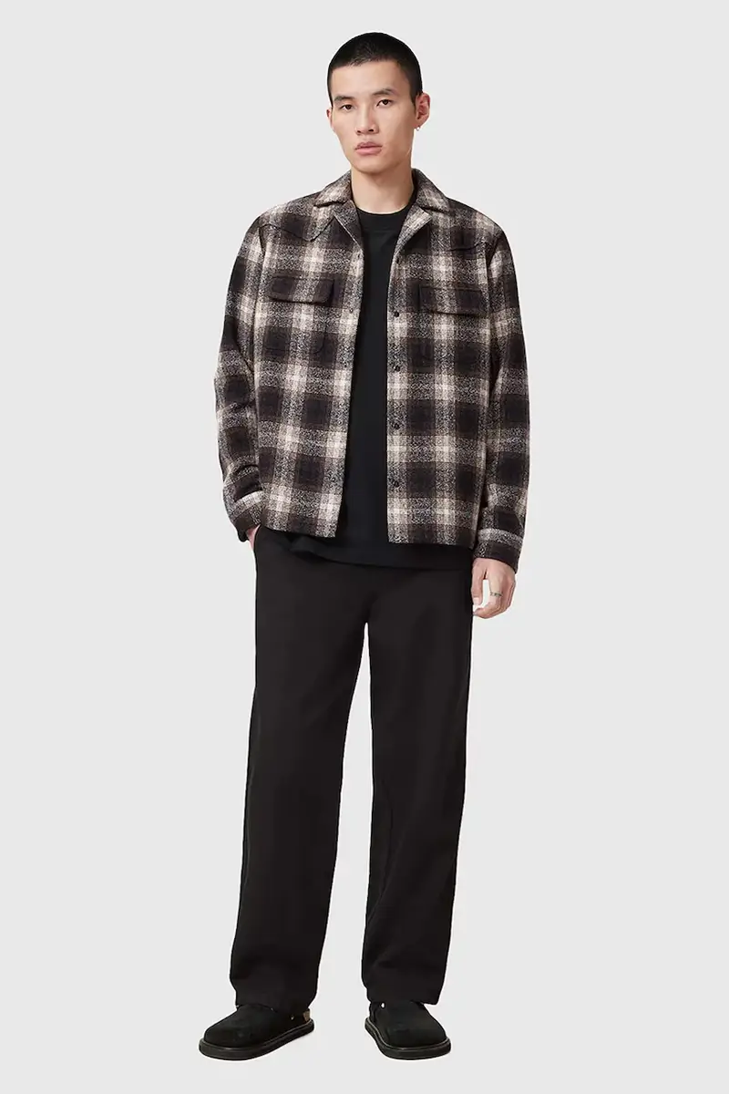 pantaloni in lino misto HANBURY uomo colore nero M038TC