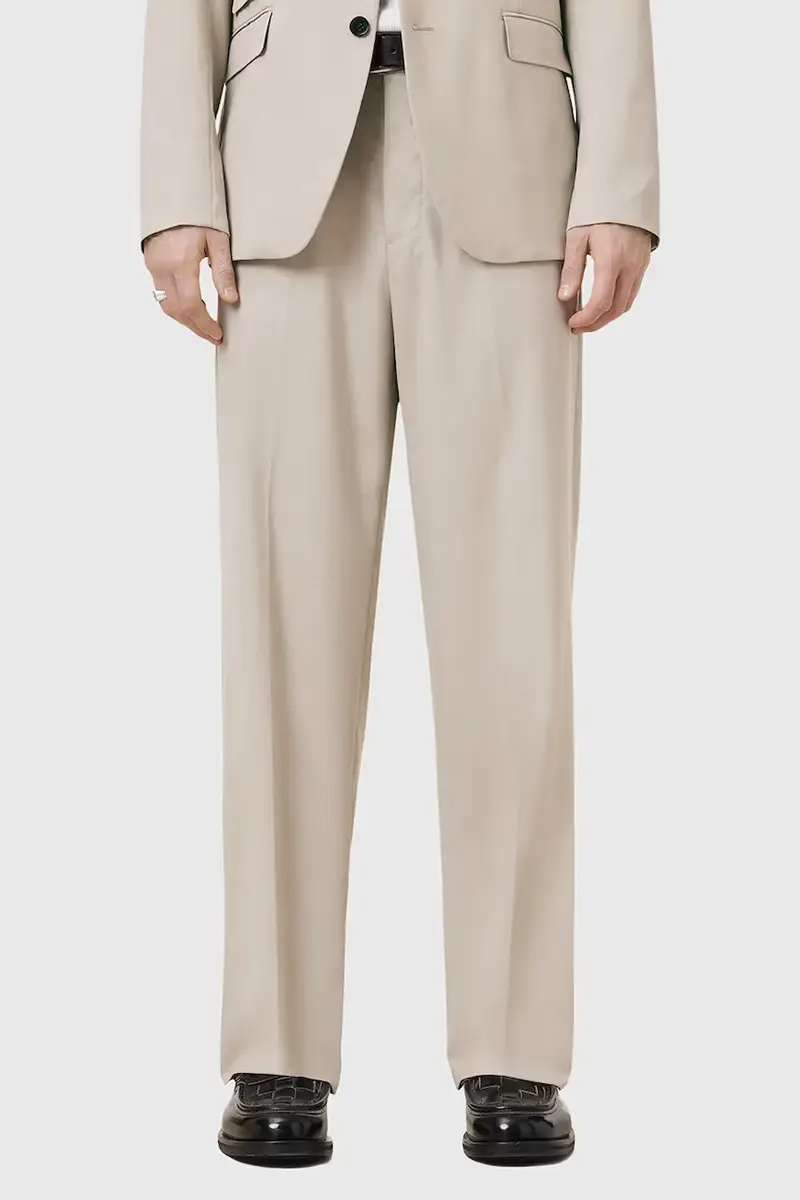 pantaloni in misto lana GALLOW uomo colore beige M022QC miniatura 2