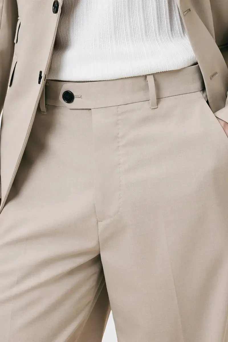 pantaloni in misto lana GALLOW uomo colore beige M022QC miniatura 3