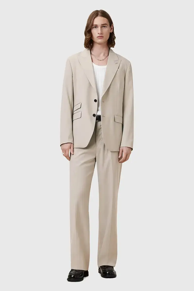 pantaloni in misto lana GALLOW uomo colore beige M022QC