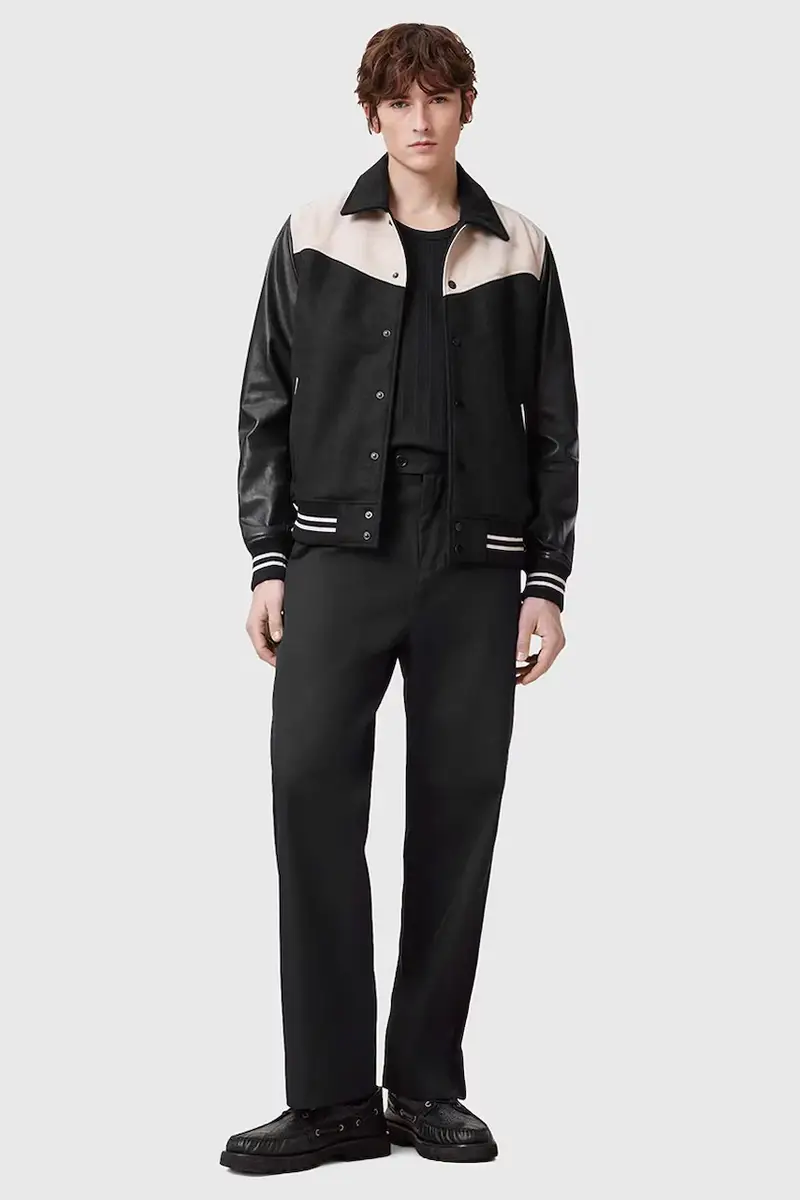 pantaloni in misto lana LOCKE uomo colore nero M001TD