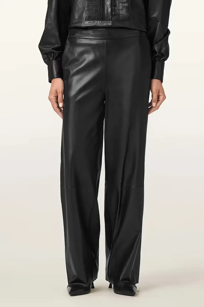 pantaloni in pelle ASH donna colore nero W028TD miniatura 2