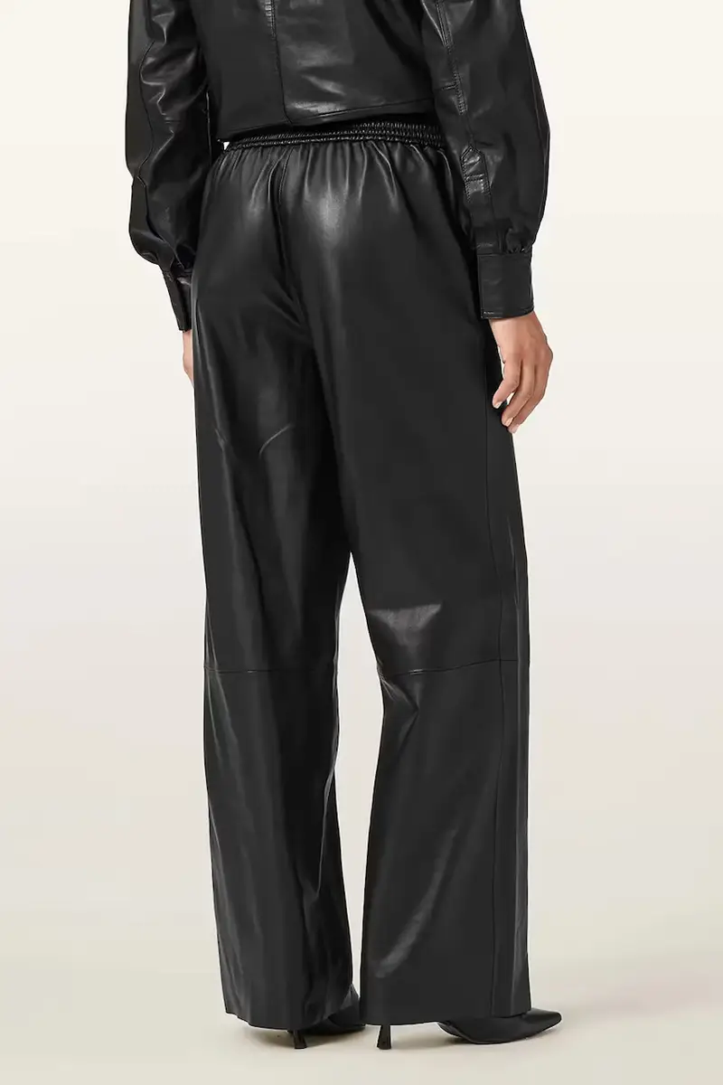 pantaloni in pelle ASH donna colore nero W028TD miniatura 4