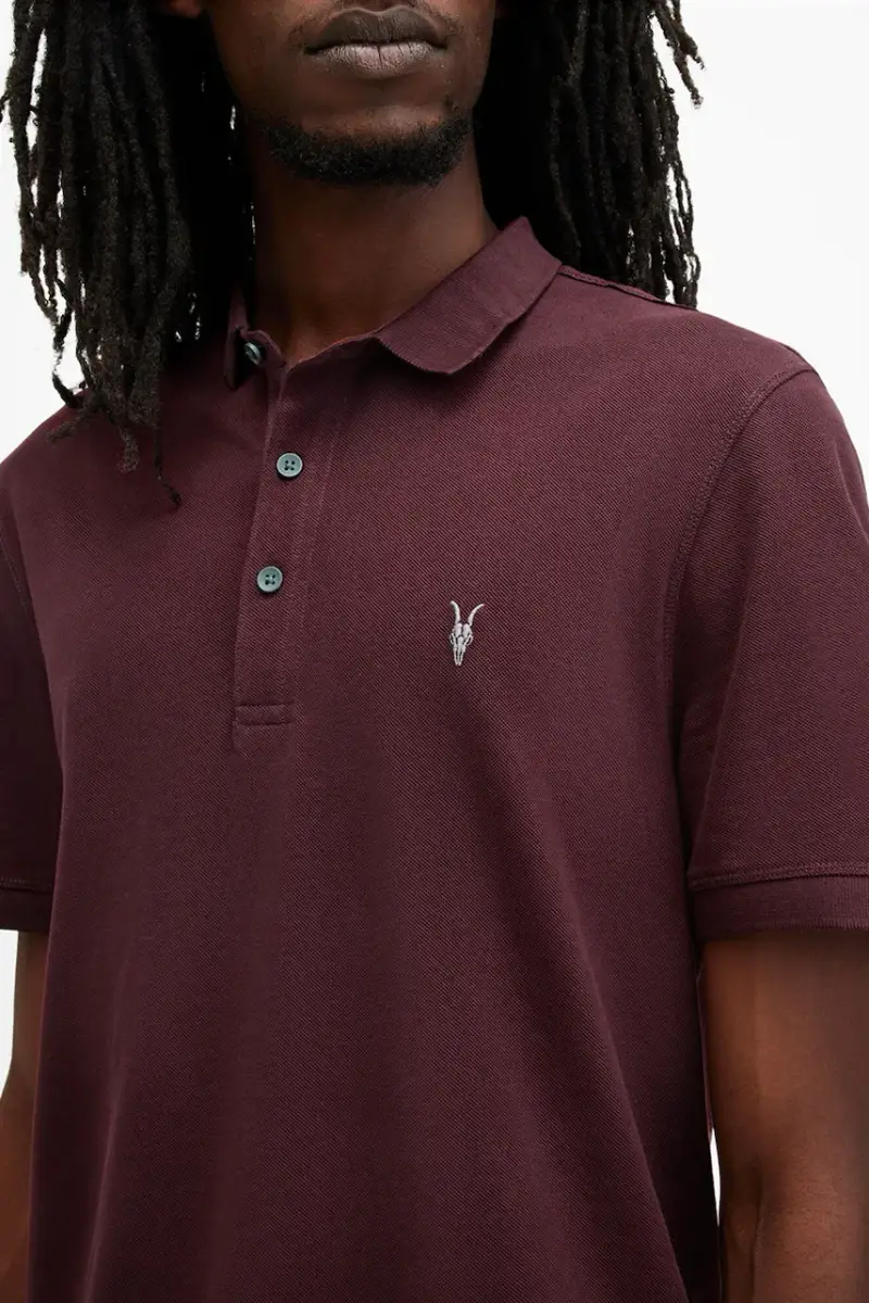 polo in cotone REFORM colore rosso M075PB Granata miniatura 2